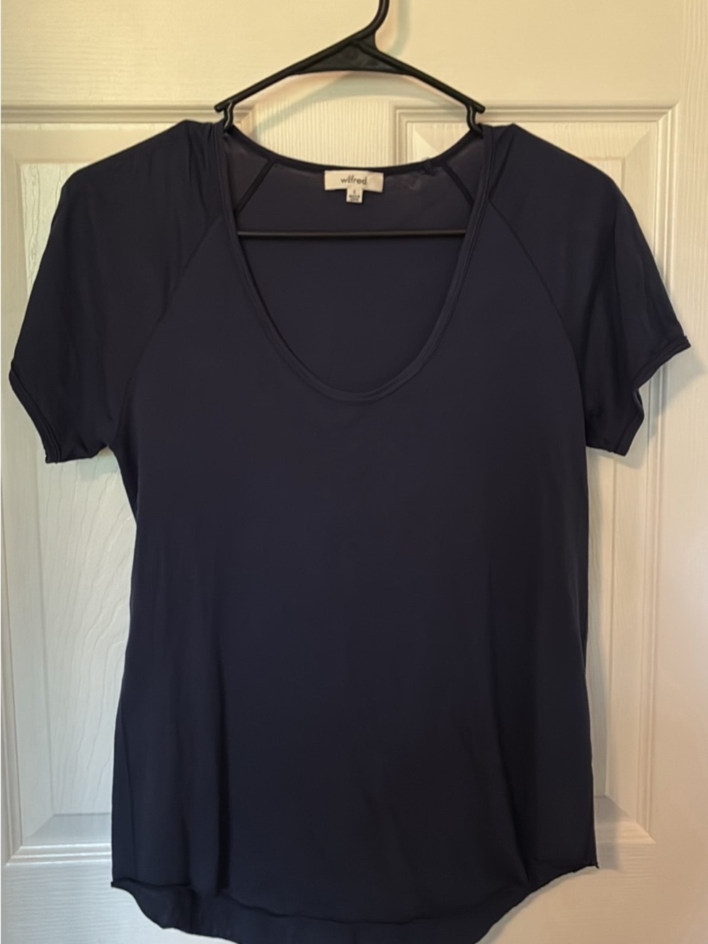 Wilfred Navy Scoop Neck Short Sleeve Tee - Relaxed Fit